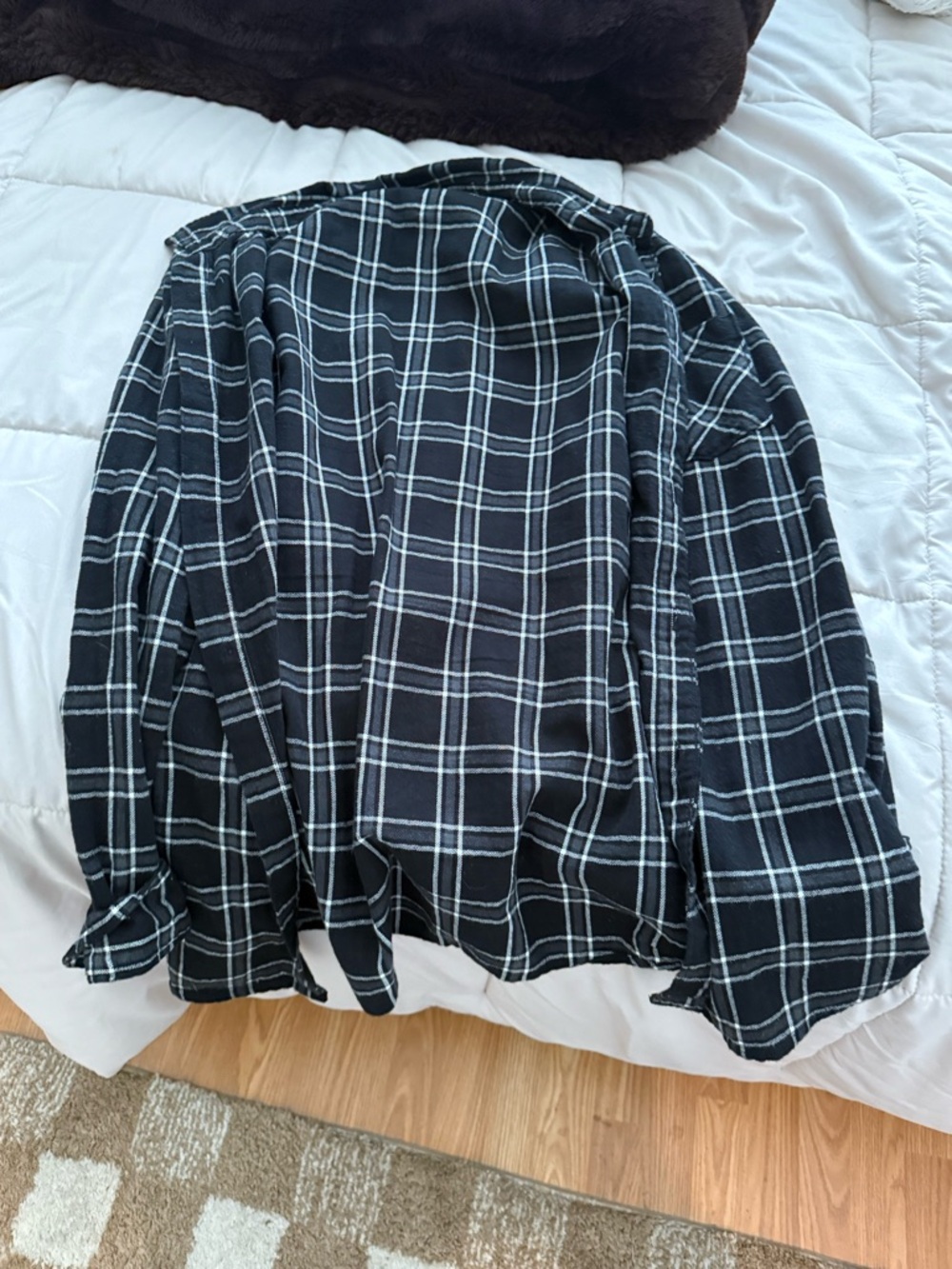 Volcom Black and White Plaid Flannel Shirt